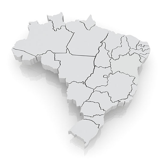 Mapa do Brasil - A maior rede de instaladores e fabricantes de revestimento 3D do Brasil